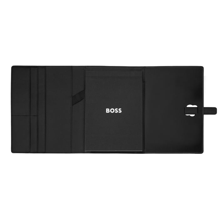 Hugo Boss Конферентна папка Double B, A5, черно-златиста