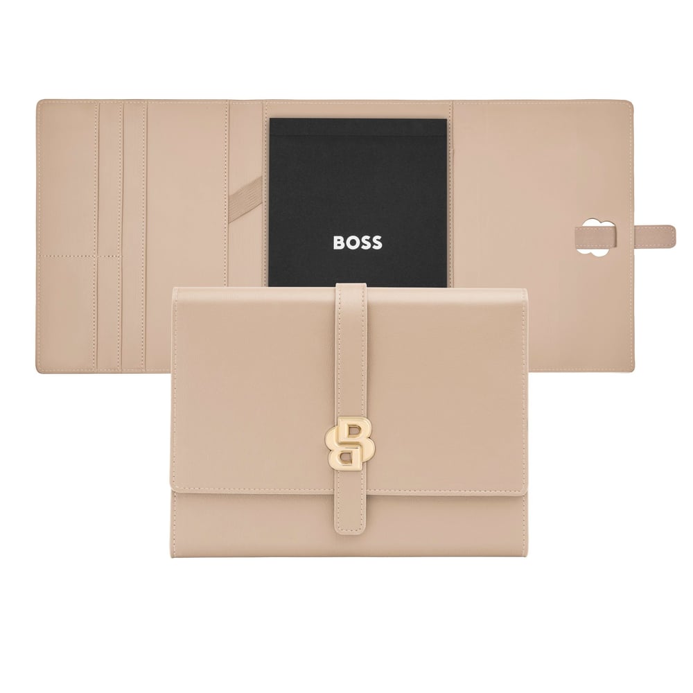 Hugo Boss Конферентна папка Double B, A5, розово-златиста