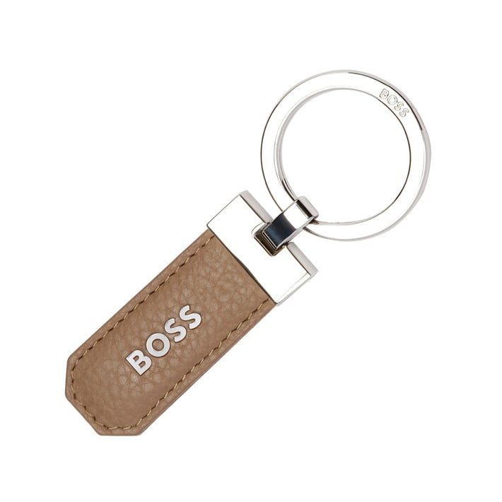 Hugo Boss Ключодържател Classic Grained, карамел