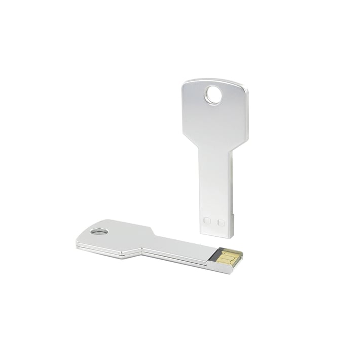 Stick key USB флаш памет, USB 2.0, 8 GB, с форма на ключ, сребриста