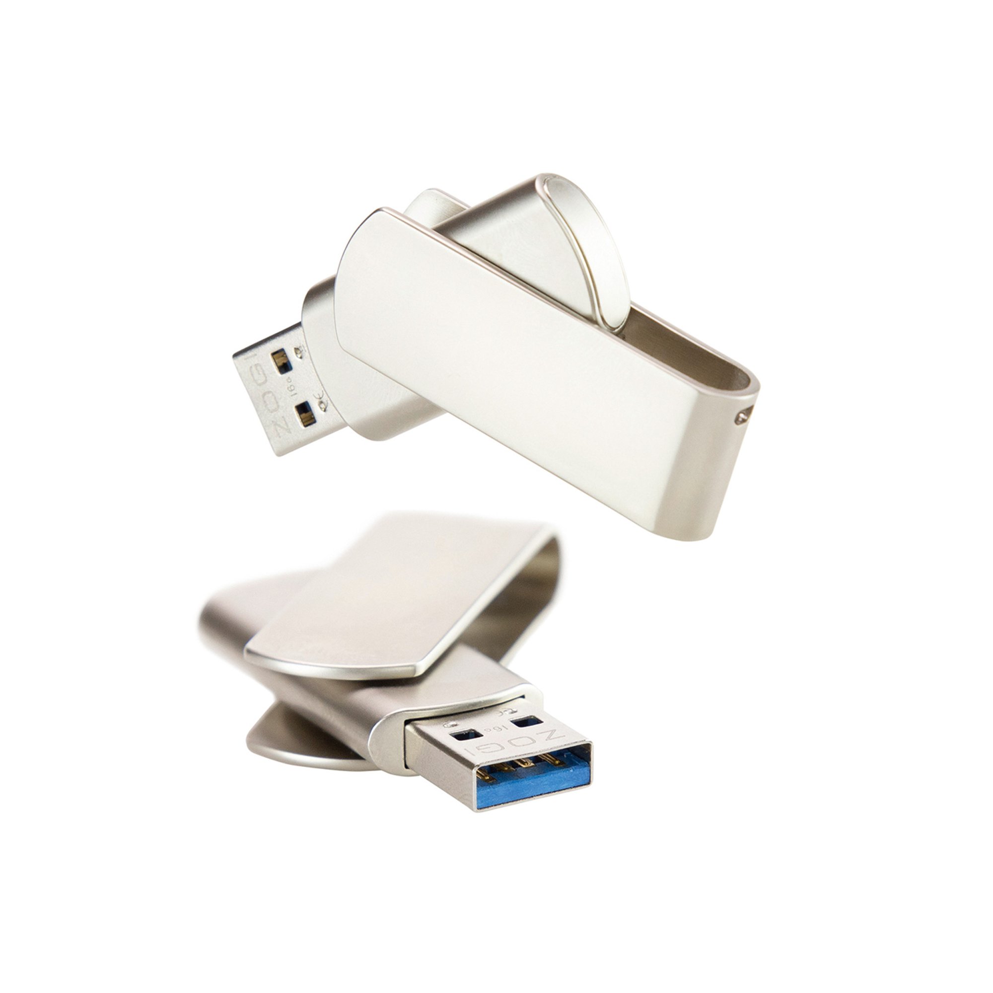 USB флаш памет Premium, USB 2.0, 16 GB, метална, сребриста