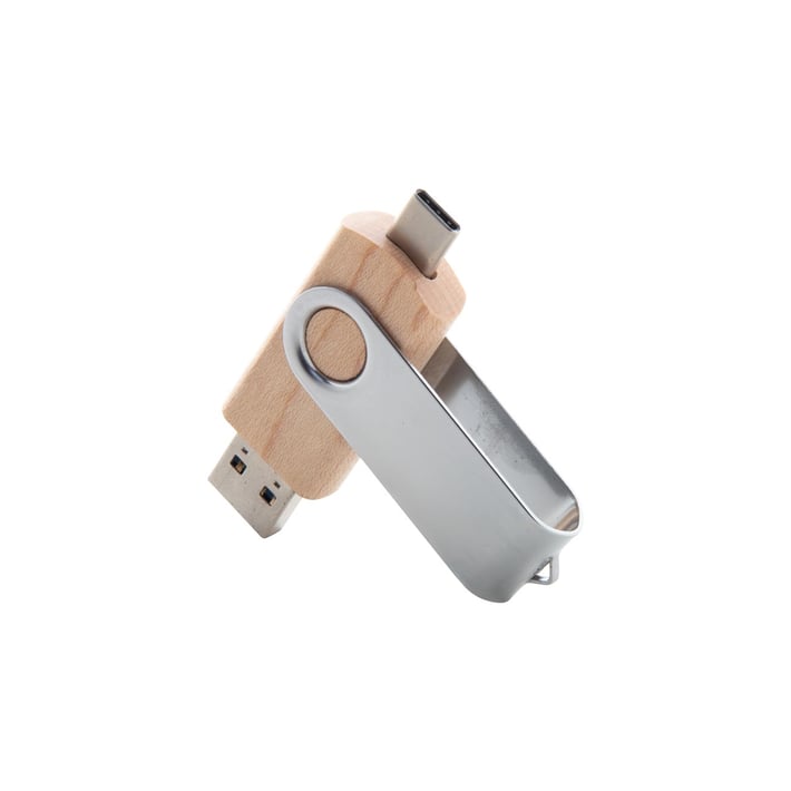 USB флаш памет Swivel Wood, 32 GB, USB 2.0, USB Type C
