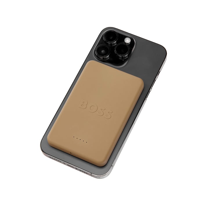 Hugo Boss Мобилна батерия Iconic, 3000 mAh, карамел