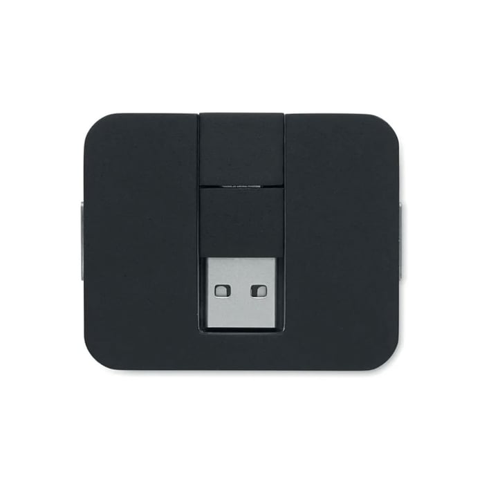 More Than Gifts USB хъб, 4 порта 2 х USB Type-A, 2 х USB Type-C, вход Type-C/Type-A, черен