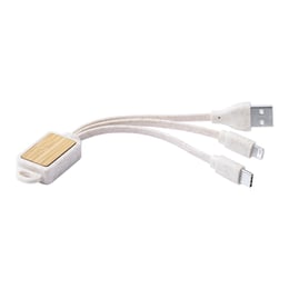 Korux Кабел 3 в 1 USB, Lightning, micro USB и USB type C