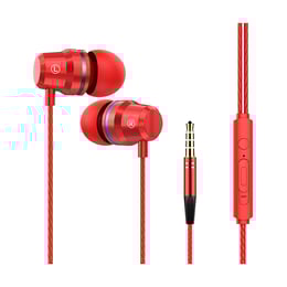 Wesdar Слушалки R62, с тапи, 3.5 mm, червени