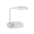 Настолна лампа, 10 LED, с безжично зарядно за телефон, 15 W