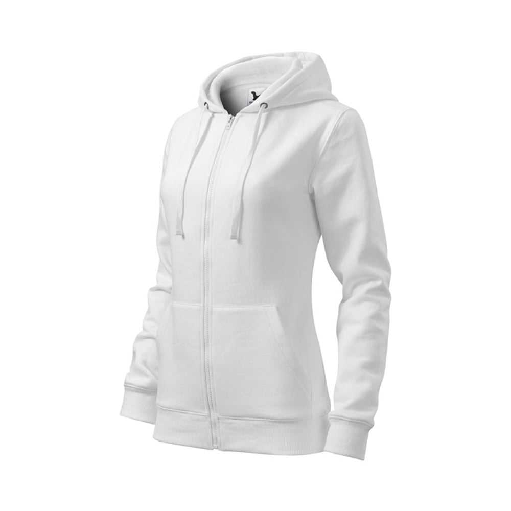 Malfini Дамски суитшърт Zipper 411, размер M, бял