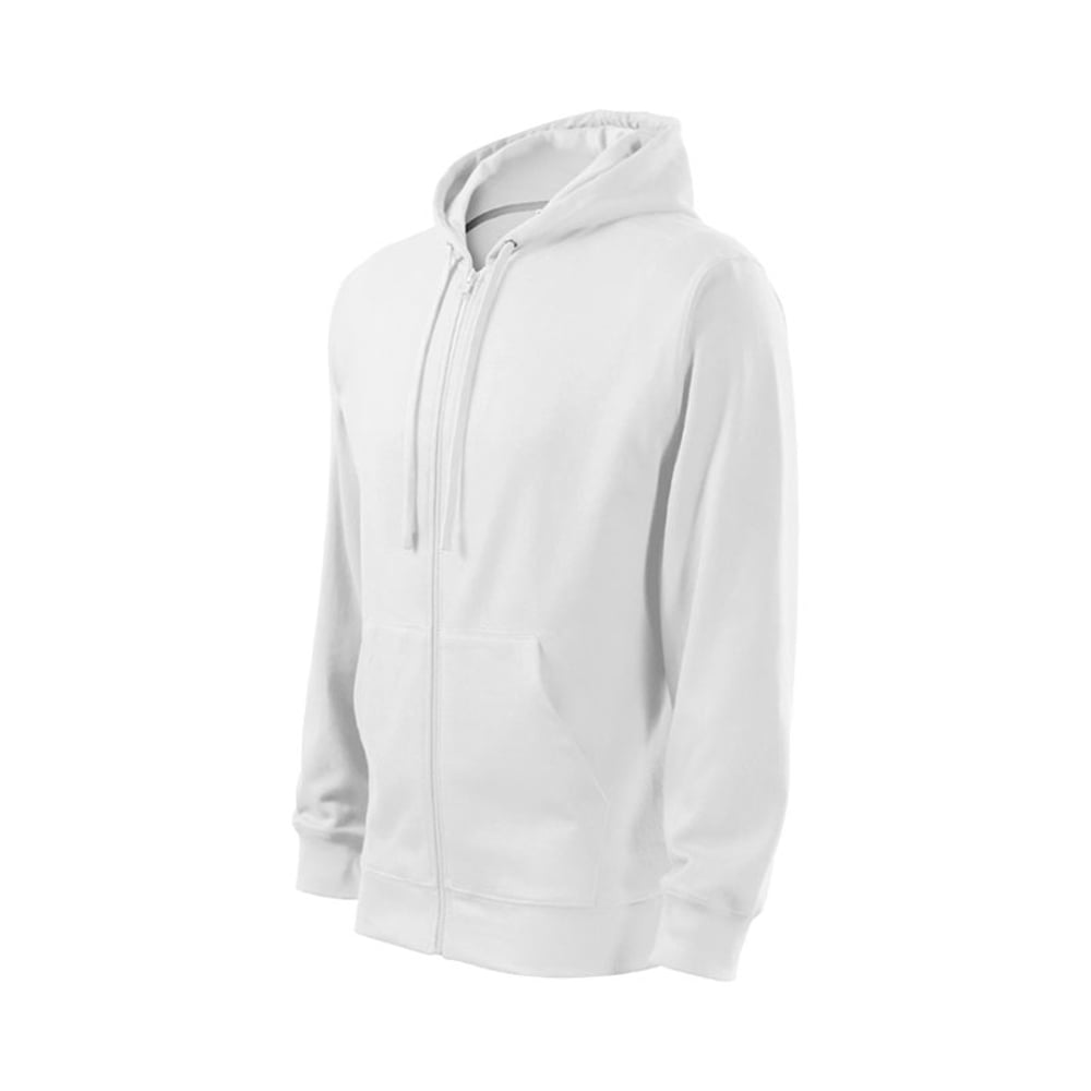 Malfini Мъжки суитшърт Zipper 410, размер XL, бял