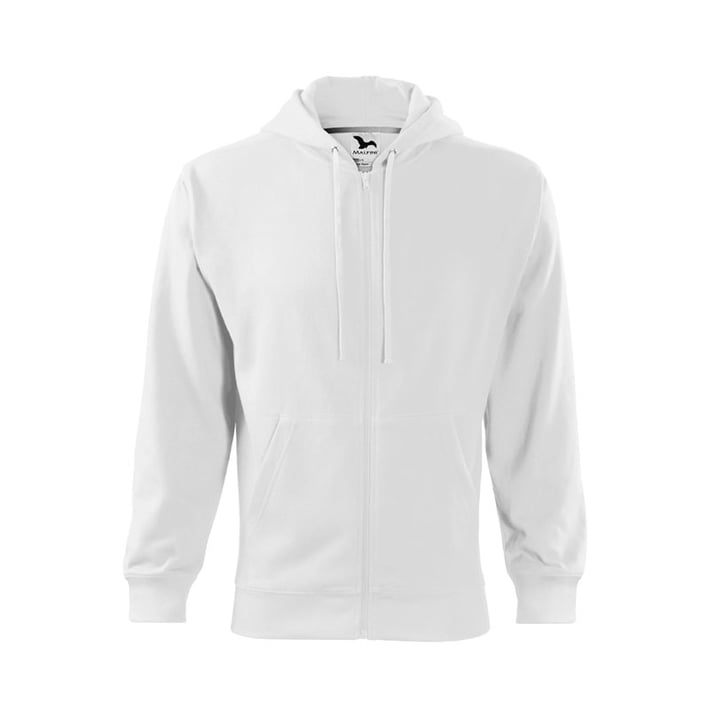 Malfini Мъжки суитшърт Zipper 410, размер XL, бял