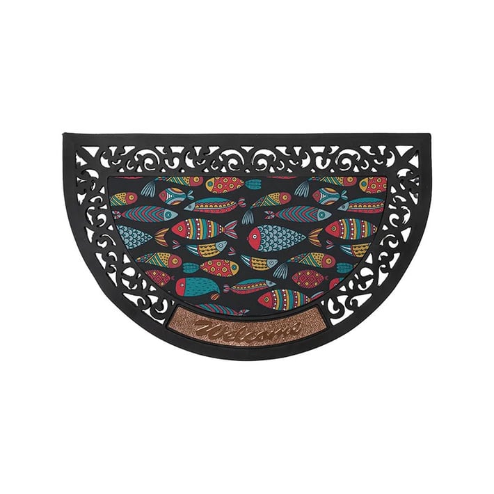 BESTSUB Изтривалка за врата, полукръгла, филцова, 80 х 50 cm