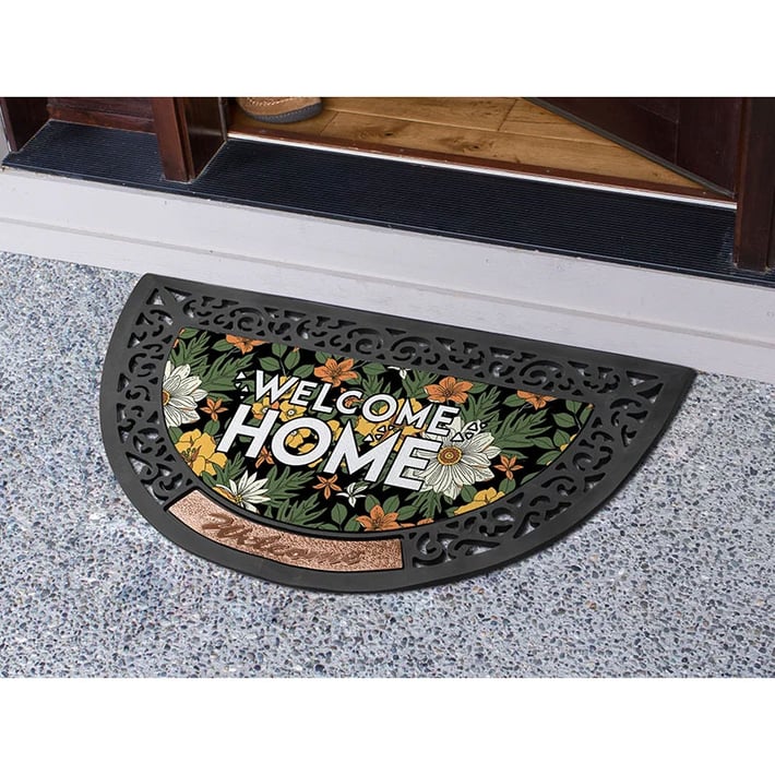 BESTSUB Изтривалка за врата, полукръгла, филцова, 80 х 50 cm