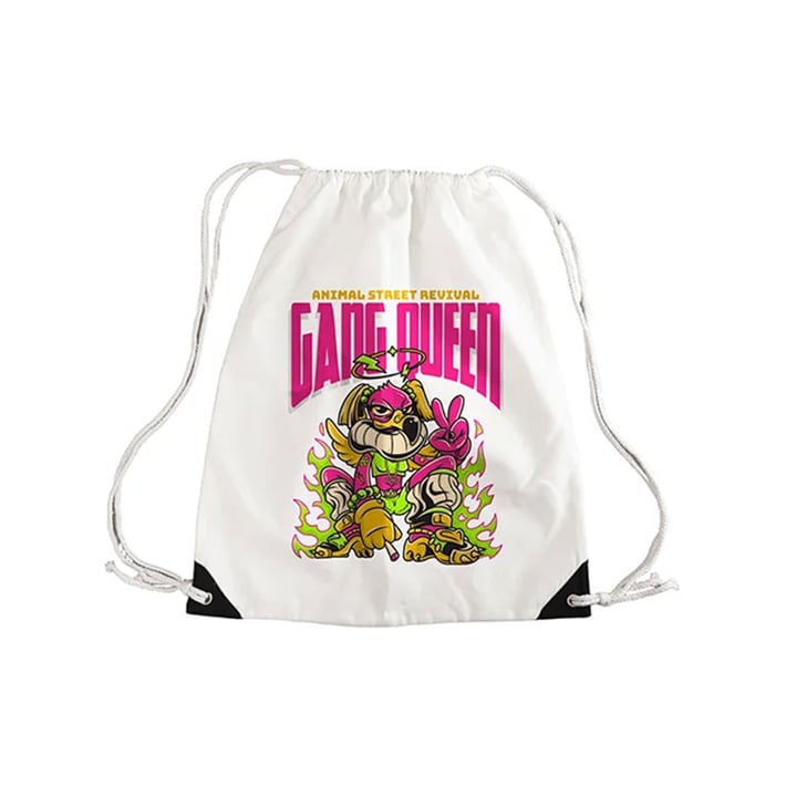 BESTSUB Раница, тип мешка, с връзки, 41 х 49 cm, бяла