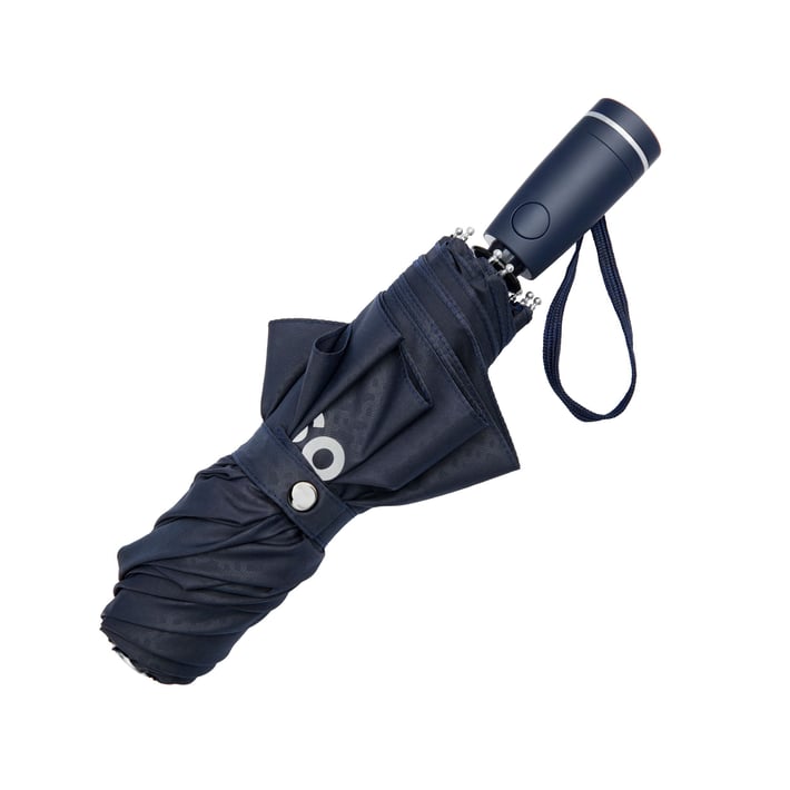 Hugo Boss Чадър Pocket Double B, сгъваем, тъмносин
