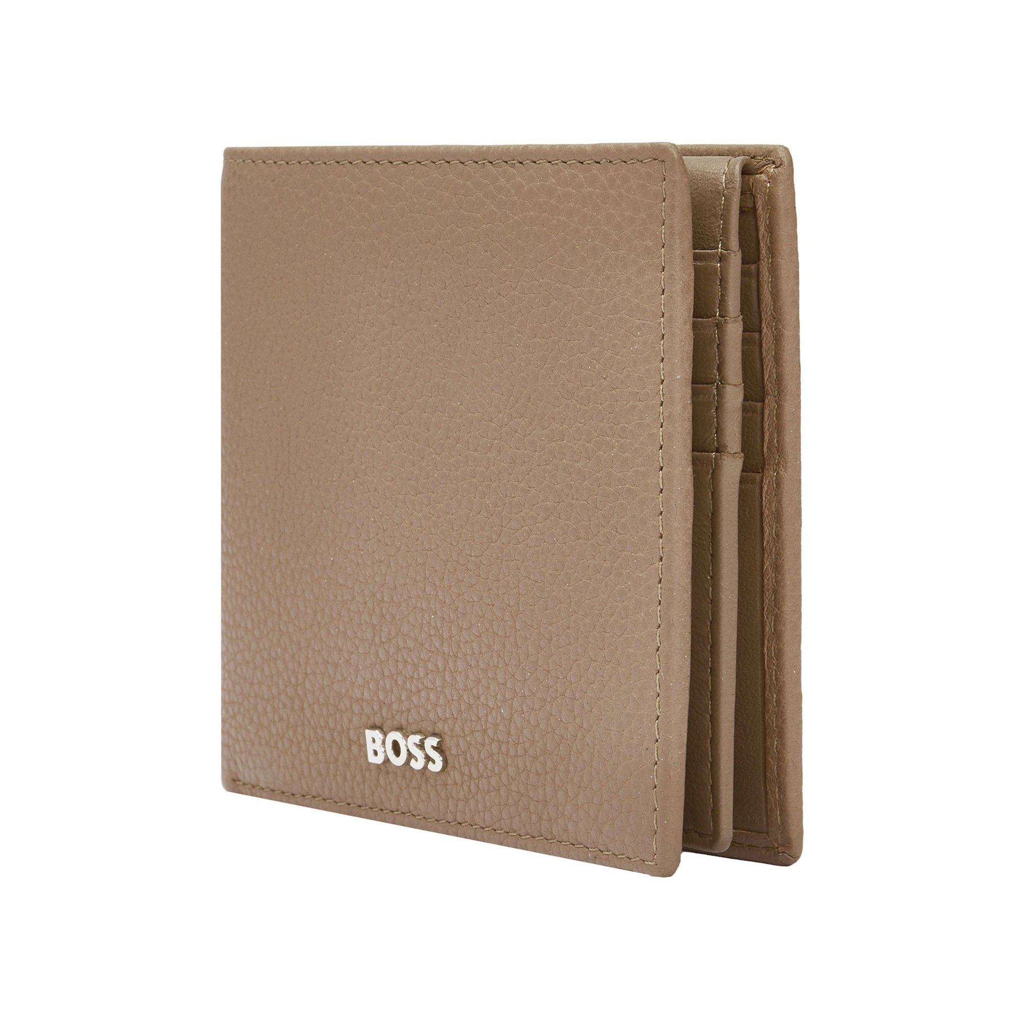 Hugo Boss Портфейл Classic Grained, с капак, карамел