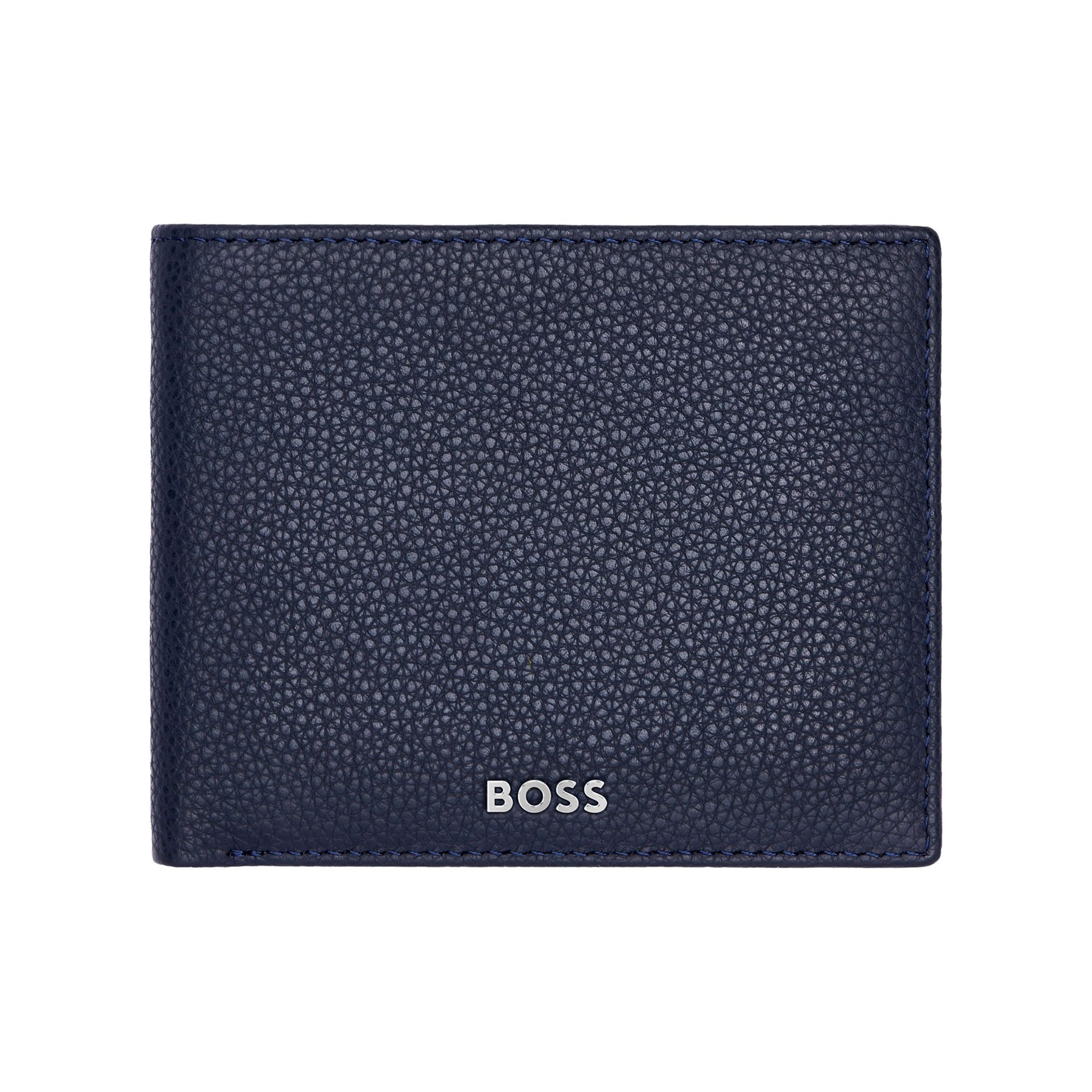 Hugo Boss Портфейл Classic Grained, с капак, тъмносин