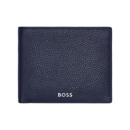 Hugo Boss Портфейл Classic Grained, с капак, тъмносин