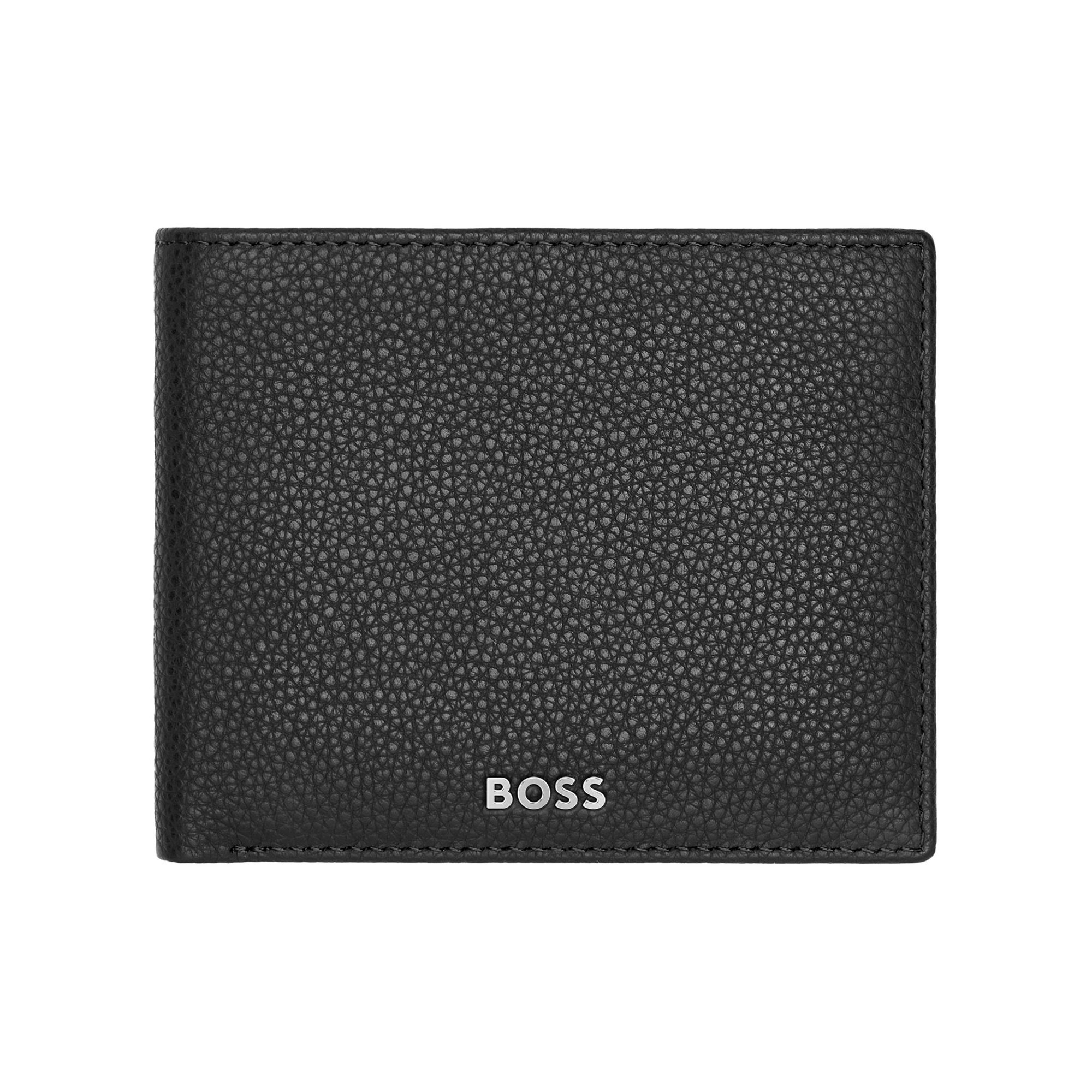 Hugo Boss Портфейл Classic Grained, с капак, черен