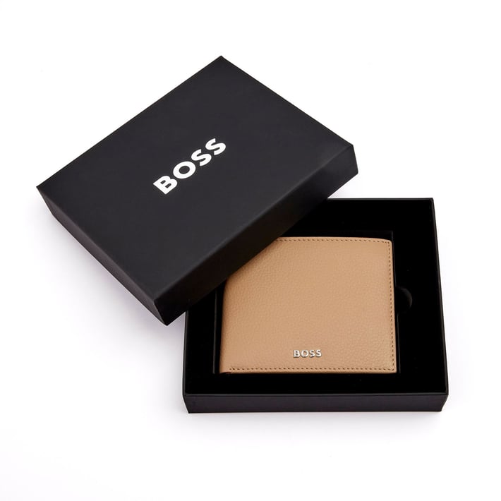 Hugo Boss Портфейл Classic Grained, карамел