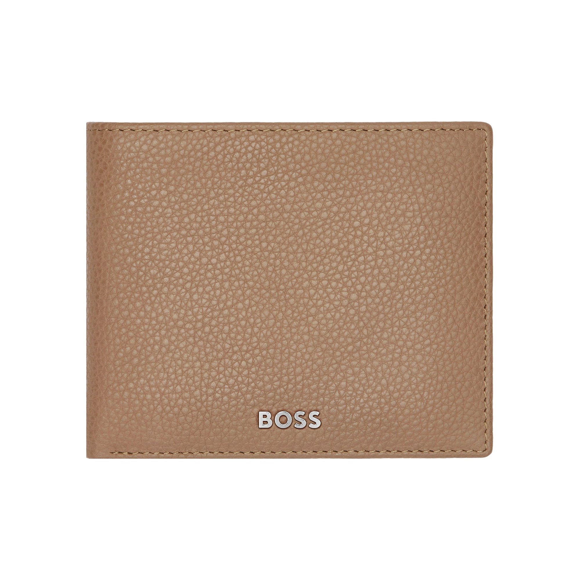 Hugo Boss Портфейл Classic Grained, с капак и отделение за монети, карамел