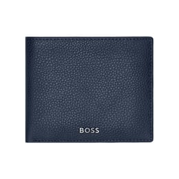 Hugo Boss Портфейл Classic Grained, с капак и отделение за монети, тъмносин