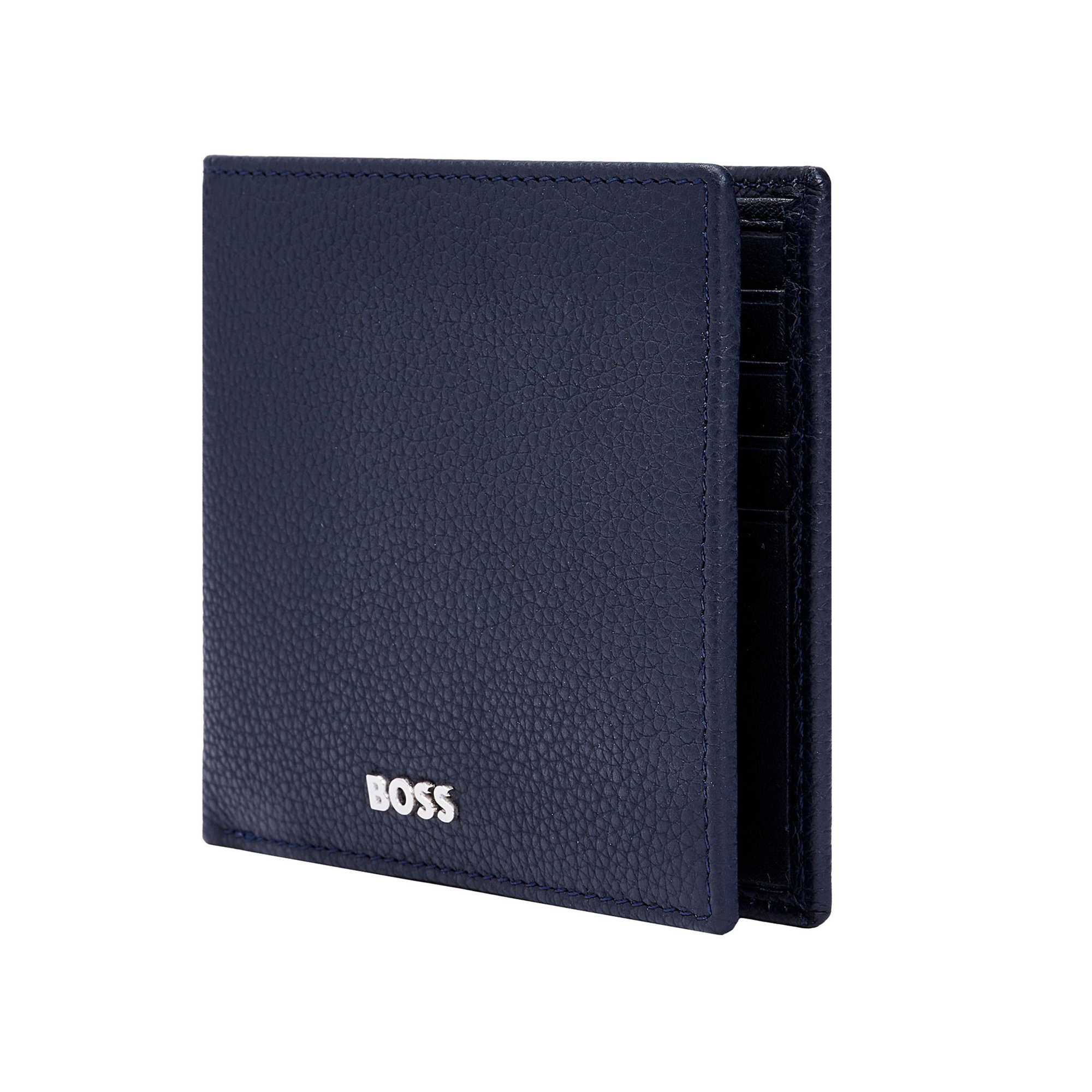 Hugo Boss Портфейл Classic Grained, с капак и отделение за монети, тъмносин