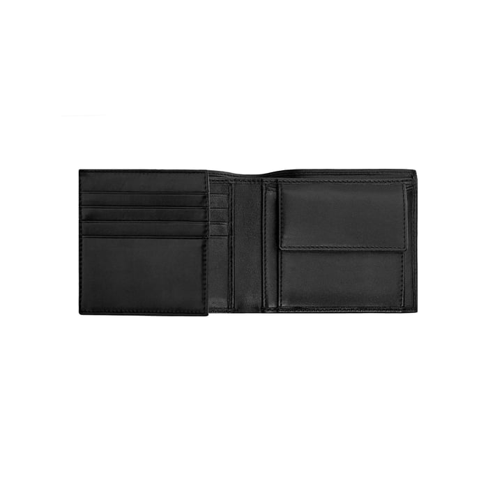 Hugo Boss Портфейл Classic Grained, с капак и отделение за монети, черен