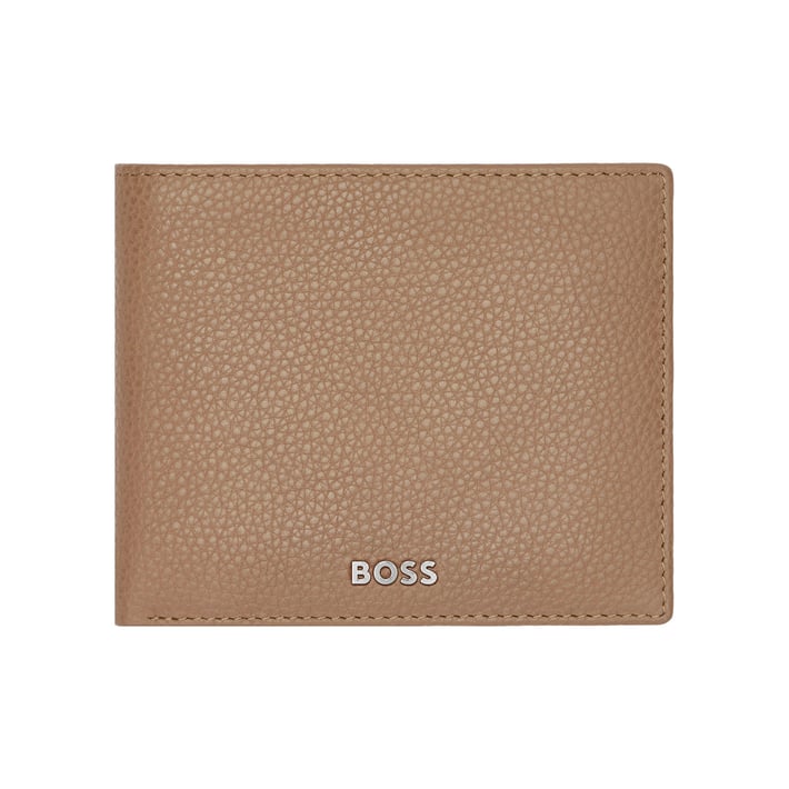 Hugo Boss Портфейл Classic Grained, с отделение за монети, карамел