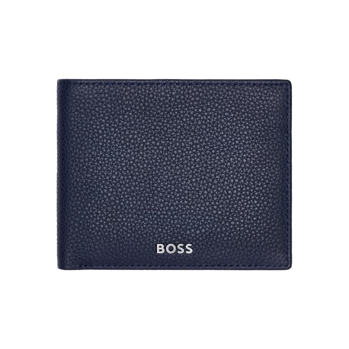 Hugo Boss Портфейл Classic Grained, с отделение за монети, тъмносин