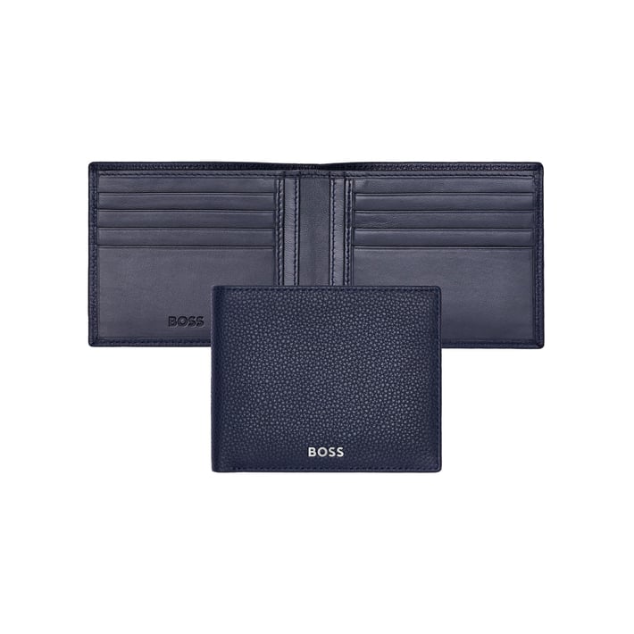 Hugo Boss Портфейл Classic Grained, тъмносин