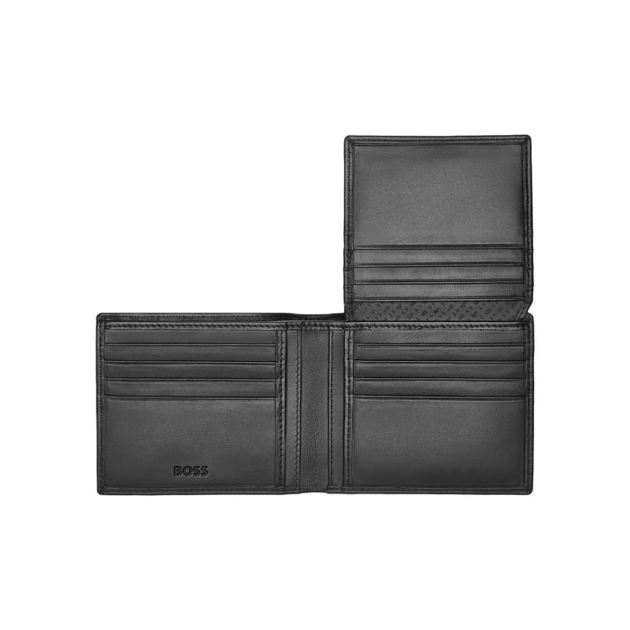 Hugo Boss Портфейл Classic Smooth, с капак, черен