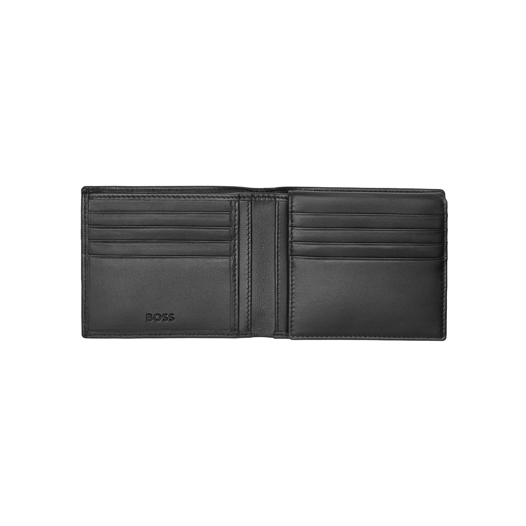 Hugo Boss Портфейл Classic Smooth, с капак, черен