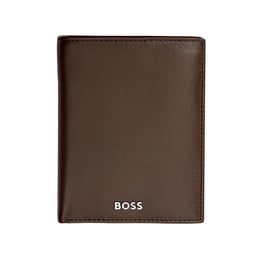 Hugo Boss Портфейл Classic Smooth, вертикален, с капак, кафяв