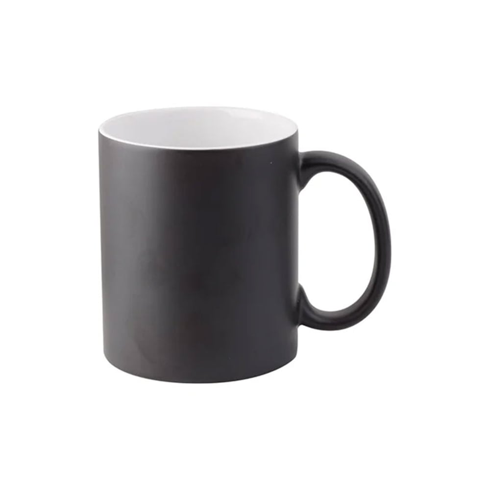 BESTSUB Магическа чаша, керамична, с дръжка, 330 ml, черен мат