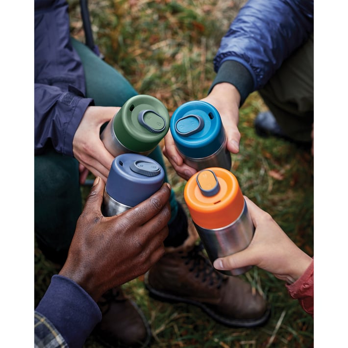 Термочаша Black+Blum, заключваща се, 340 ml, сива