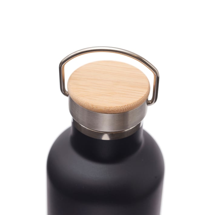 Термос Vinga, двустенен вакуум, 1 L, черен