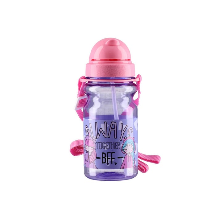 Бутилка Takk Flowy Baby, за момиче, с презрамка, 350 ml, асорти