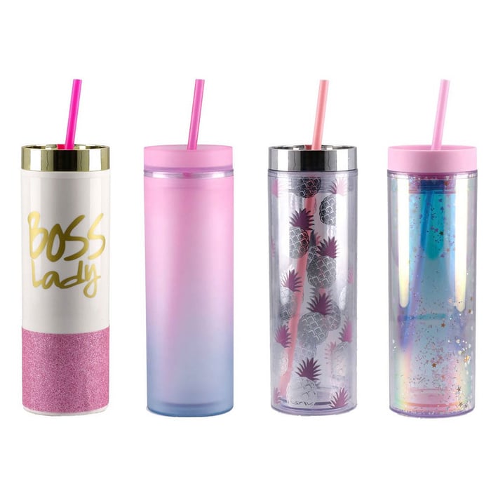 Чаша Takk Style Trend, със сламка, 470 ml, асорти