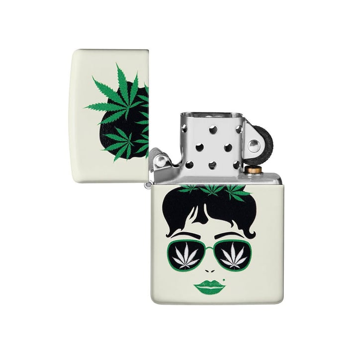 Zippo Запалка 49837 - Cannabis Design
