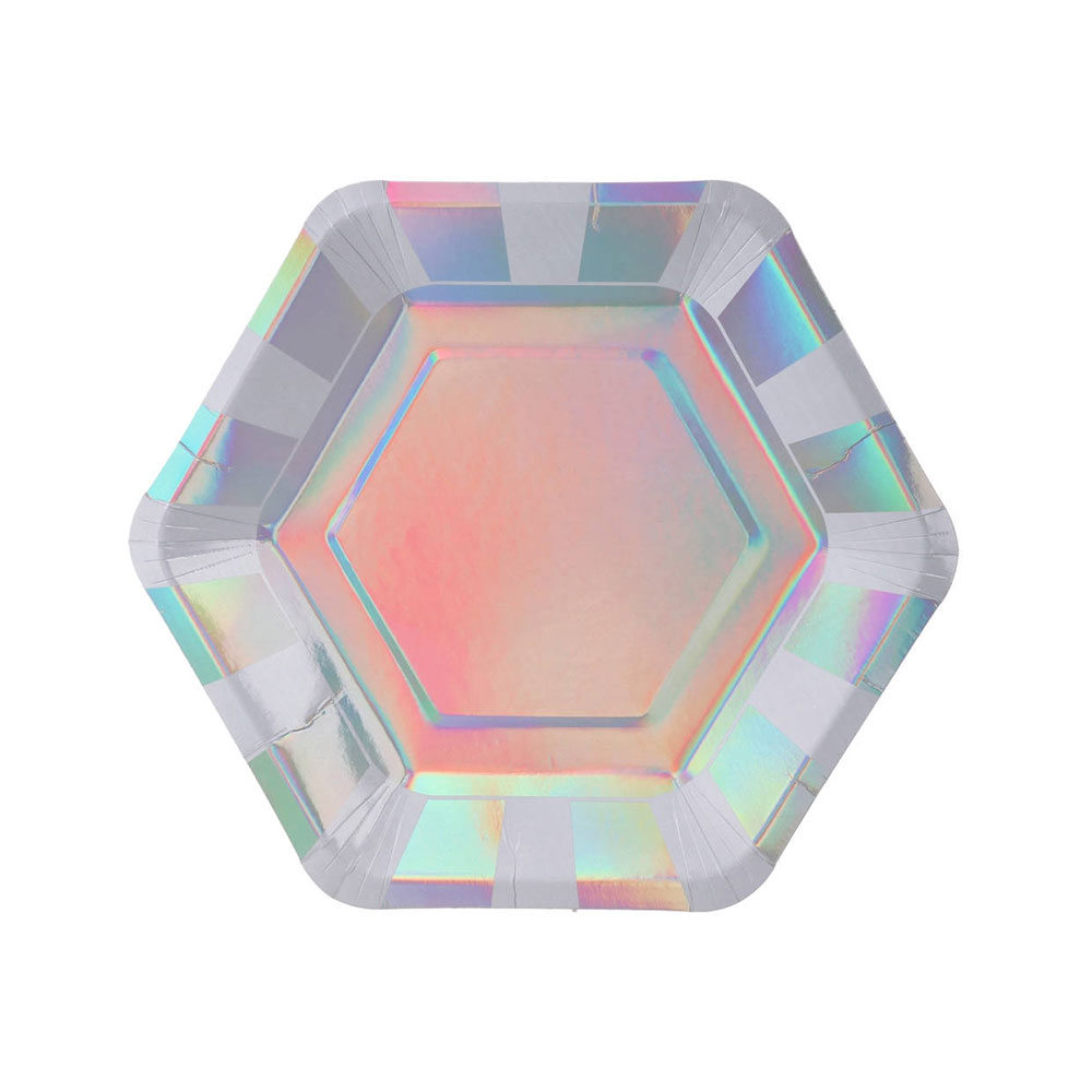 Парти чинии Festa, 23 cm, сребристи, 6 броя