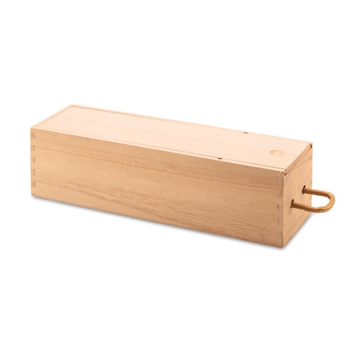 Кутия за вино Vinbox, дървена, с дръжка, 9.5 х 9.5 х 34.5 cm
