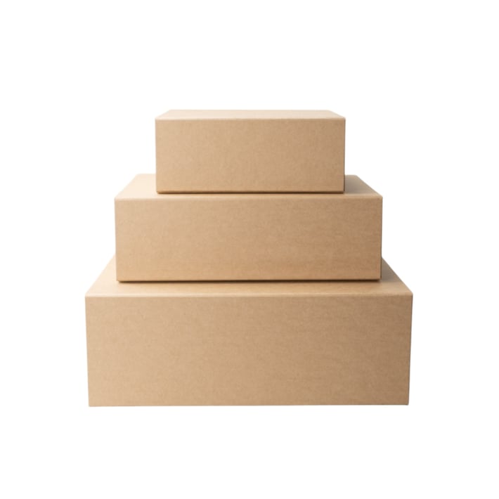 Office 1 Кутия Natural, с магнитно затваряне, сгъваема, 20 х 18 х 8 cm, кафява
