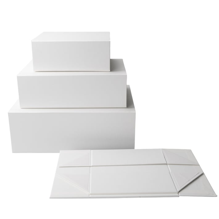 Office 1 Кутия Natural, с магнитно затваряне, сгъваема, 33 х 25 х 12 cm, бяла