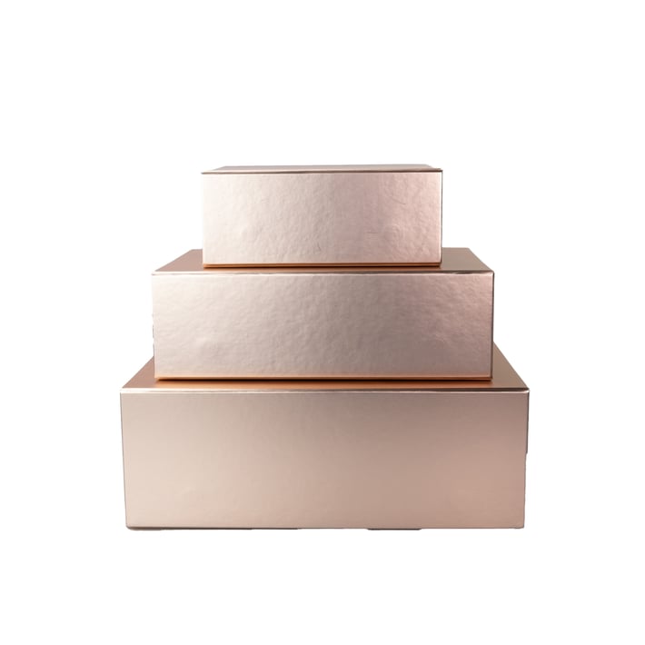 Office 1 Кутия Natural, с магнитно затваряне, сгъваема, 33 х 25 х 12 cm, златиста