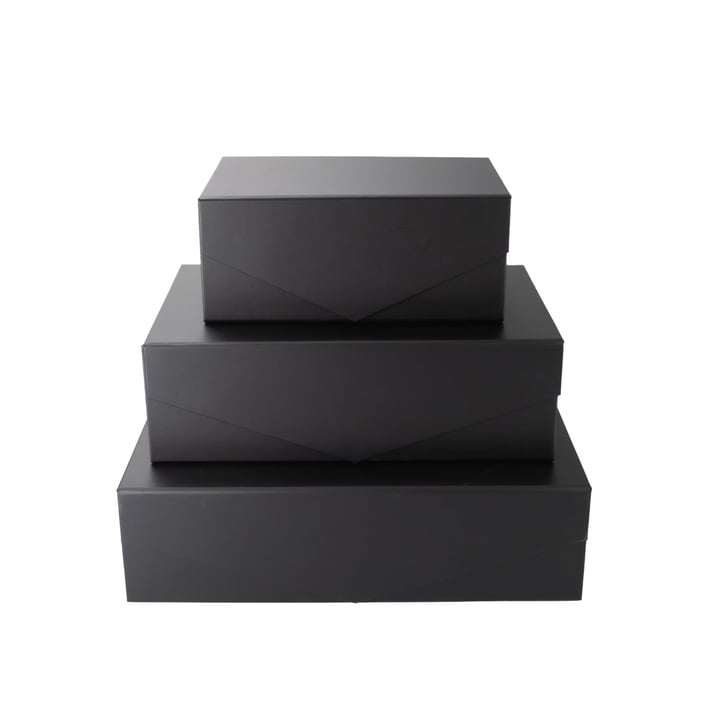 Office 1 Кутия Matt, с магнитно затваряне, сгъваема, 23 х 15 х 10 cm, черна