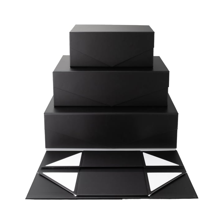 Office 1 Кутия Matt, с магнитно затваряне, сгъваема, 23 х 15 х 10 cm, черна
