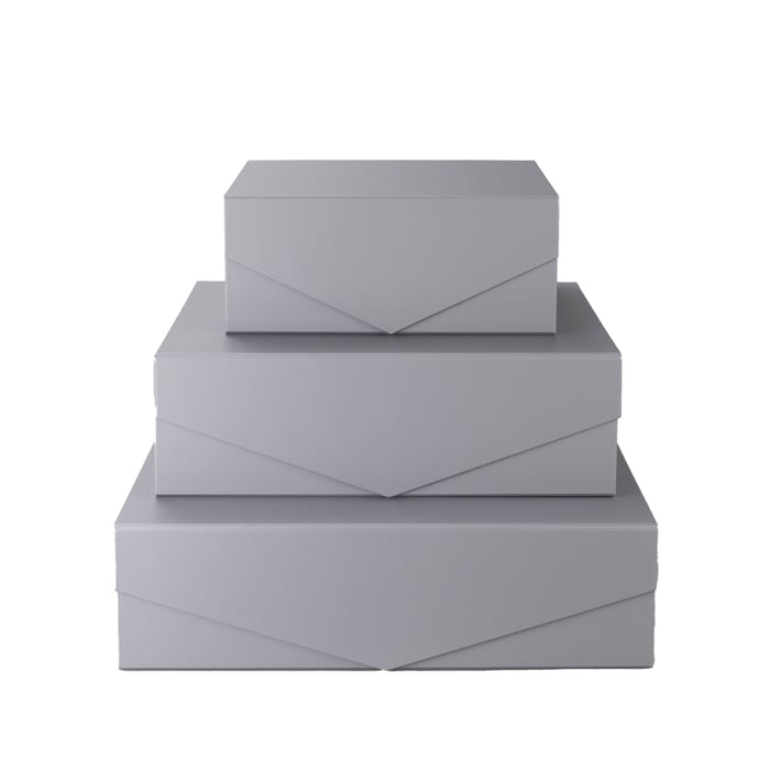 Office 1 Кутия Matt, с магнитно затваряне, сгъваема, 23 х 15 х 10 cm, сива