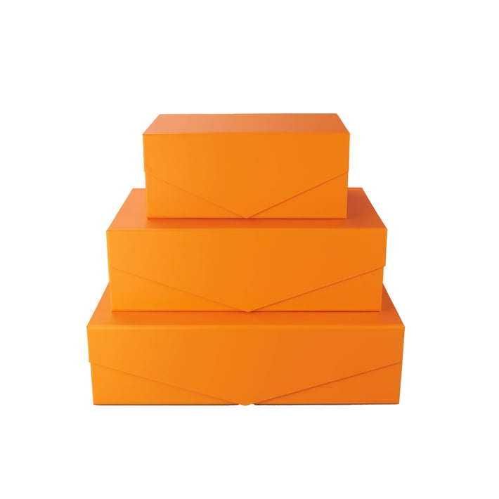 Office 1 Кутия Matt, с магнитно затваряне, сгъваема, 23 х 15 х 10 cm, оранжева