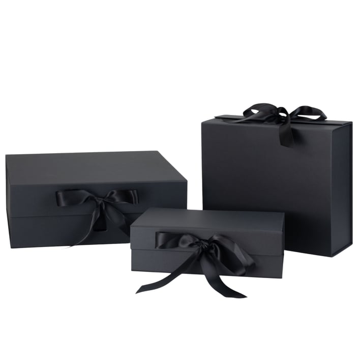 Office 1 Кутия Gift Box, с магнитно затваряне, 33 х 27 х 12 cm, черна