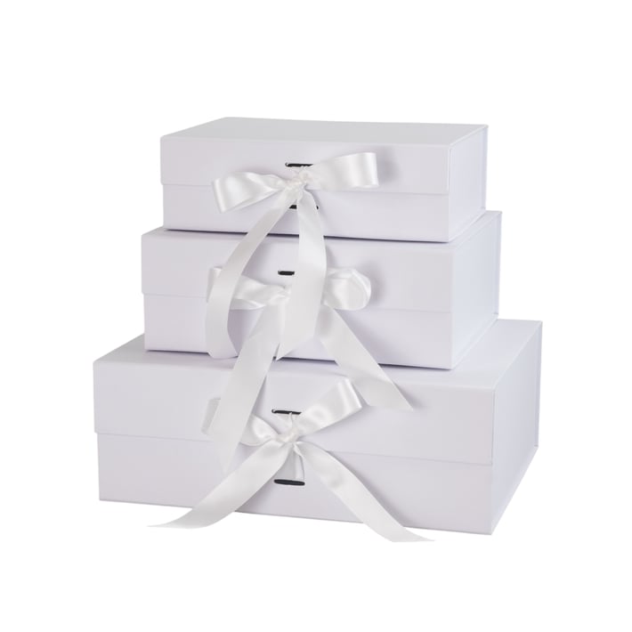 Office 1 Кутия Gift Box, с магнитно затваряне, 33 х 27 х 12 cm, бяла